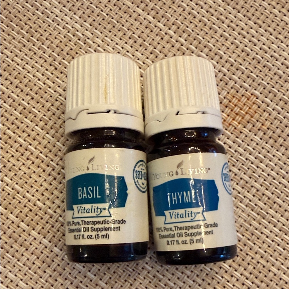 Young Living Basil and Thyme Essential Oils Set
